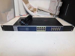 NETGEAR JGS516PE PROSAFE PLUS 16 PORT GIGABIT ETHERNET L3 SWITCH 8 PORTS POE MAX - Picture 1 of 6