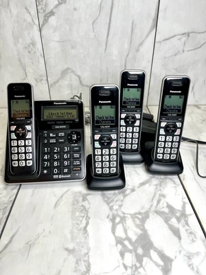 Panasonic KX-TGF780 Cordless Phone Digital Answering Machine 4 Handsets - Tested - Image 1 of 4