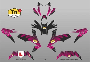 KTM Duke 125 390 Nike TN Pink Schwarz Grafik Aufkleber Sticker Kit R 2017-2023 - Bild 1 von 1