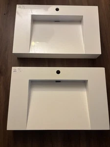 Badeloft Matte White Wall-Mount Luxury Sinks WT-04-D - Picture 1 of 9