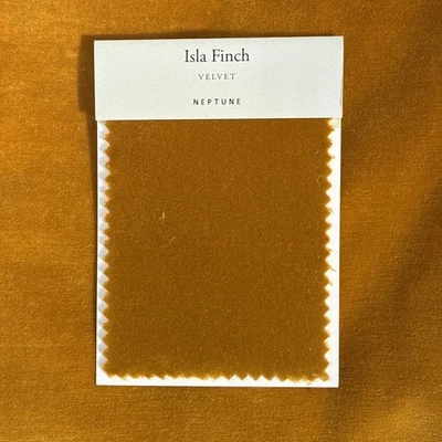 NEW Neptune Isla Finch Yellow Velvet Fabric Many Other Neptune Fabric Available - Image 1 of 4
