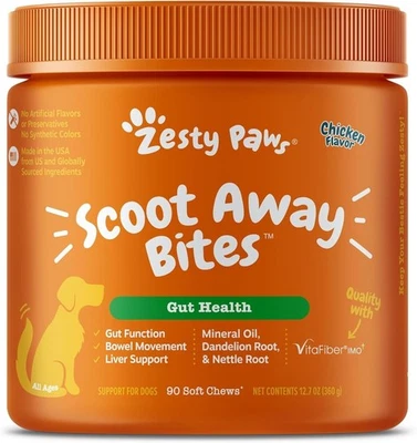 Bromelain & Vita Fiber Scoot Away Chews for Dogs - 90 Soft Chews for Gut Health - Image 1 of 4
