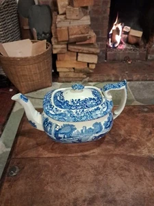 VINTAGE COPELAND SPODE'S ITALIANO 2 PINTE TEIERA TIMBRO BLU - Foto 1 di 12