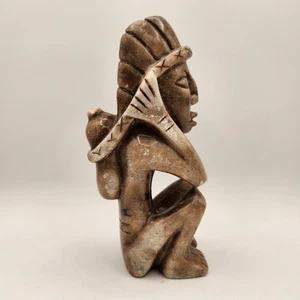 Mayan Axtec Carved Stone Sculpture Figure Mexican Folk Art 9 inch - Bild 1 von 12