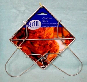 NEU Hähnchenständer Grill Edelstahl Bier Soda Kochen Ofen oder DRAUSSEN Party - Bild 1 von 2