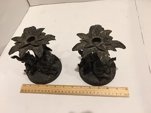 Pair Of Elephants And Tree Candle Holder Made with Resin  4 in x5 in x 5 in. - Picture 1 of 8