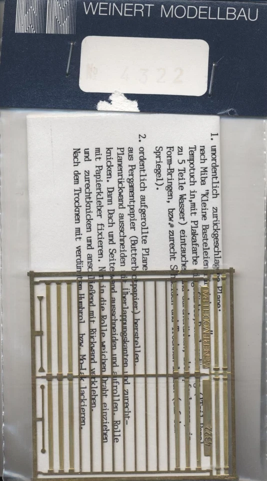 Weinert-Modellbau 4322  LKW - Spriegelgestell - Bild 1 von 1