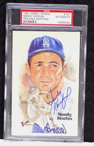 SANDY KOUFAX HOF Signed Autograph Auto Slabbed Postcard Angels PSA 💎 COA - Picture 1 of 6