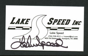 Lake Speed signed autograph auto Lake Speed Racing Business Card BC438