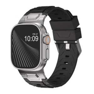 Titan FKM Sportarmband für Apple Watch Ultra 2 & Ultra 49mm - Natur & Schwarz - Bild 1 von 18