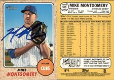 Mike Montgomery Signed 2017 Topps Heritage #509 Card Chicago Cubs Auto AU