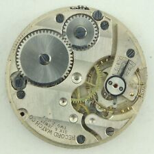 Vintage 39.5mm Record Relion Mechanical Pocket Watch Movement Swiss Fancy Dial