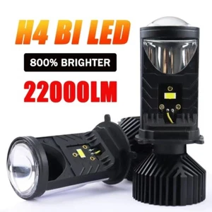 H4 LED Projector Lens Headlight Car LED Headlight Canbus 6000K Hi/Lo Beam Bulb - Picture 1 of 8