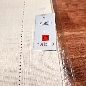 Lintex Table "Dublin Collection" Ecru 100% Cotton Set of 4 Placemats 13"x19" NWT - Picture 1 of 4