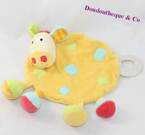 Doudou plat girafe BABYSUN jaune anneau dentition 25 cm (CEMO) - Bild 1 von 2