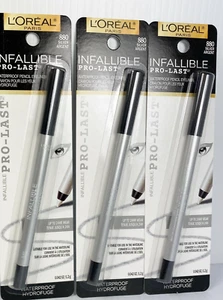 New (3) L'OREAL Infallible Pro-Last Waterproof Eye Pencil - #880 Silver - Picture 1 of 2