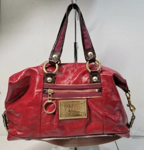 Coach Poppy Patent Luxey Satchel BS/Ruby Special Edition Gold Hardware 15868 - Picture 1 of 11