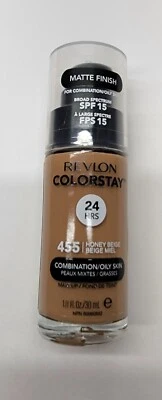 Revlon ColorStay Foundation 455 Honey Beige combinat/oily skin 24hr Matte finish - Image 1 of 3