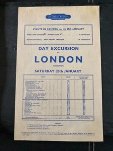 Original Eisenbahn Handschein Fußball West Ham United v Aston Villa 1962 1961/62 - Bild 1 von 1