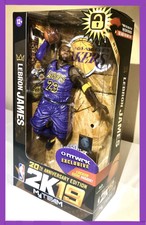 🔥LEBRON JAMES NBA 2K19 FIGURE x McFarlane LA LAKERS RARE 20th ANNIV NTWRK Toy👑