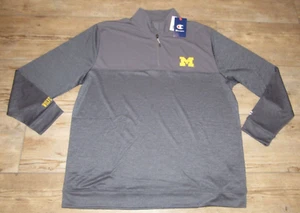 Michigan Wolverines Champion Gray Embroidered 1/4 Zip Jacket size Men's Medium - Picture 1 of 4