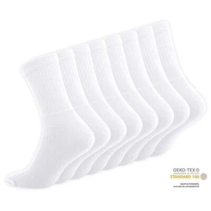 8 Paia Calze da Uomo Donna medie Sportive di Spugna in Cotone Calzini Sportivi - Foto 1 di 2