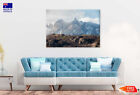 Snowy Mountains Cloudy Sky Patagonia Chile Nature Stretched Canvas 90X60cm Print