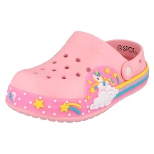 Ragazze H2695 Unicorn Estate Si Illumina Zoccoli By Spot On Retail Prezzo - Foto 1 di 9