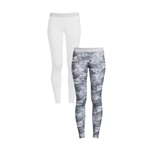 Swiss Tech Leggings Donna Taglie Forti 3X 44-45 Strato Base, Confezione da 2 BIANCO, MIMETICO - Foto 1 di 8