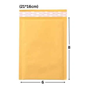 Kraft Bubble Mailers Padded Envelope 6”x8” 25 Pieces Per Pack. Price Per Pack. - Picture 1 of 1