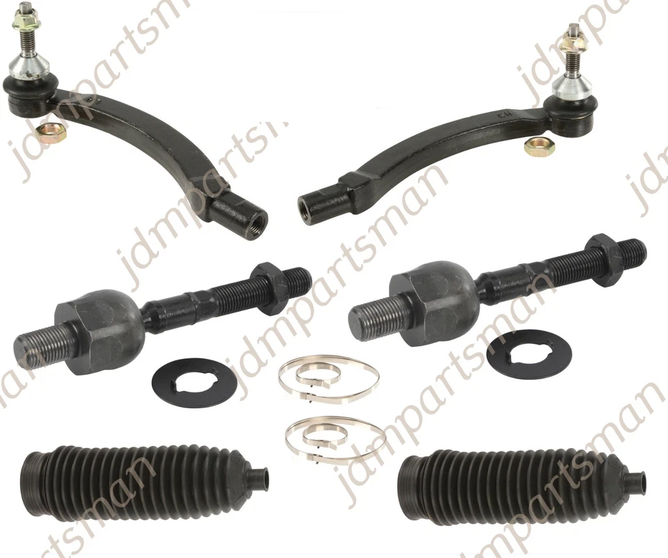 Tie Rod Set (2-Inner & 2-Outer) + Boots fits 2000-2003 Volvo S60 V70 S80 - Image 1 of 1