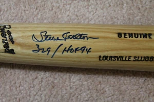 "STEVE CARLTON"  HALL OF FAME SIGNED BASEBALL BAT  (JSA) - Picture 1 of 3