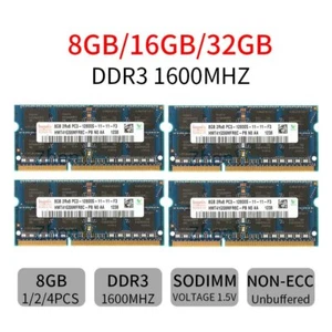 Hynix 32GB 16GB 8GB 4G DDR3 1600MHz PC3-12800S 204Pin Laptop Notebook Memory LOT - Picture 1 of 16