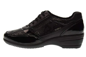 SCARPE CASUAL SNEAKERS DONNA ENVAL SOFT 89860 PELLE NERO ORIGINALE AI NEW - Bild 1 von 5