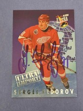SERGEI FEDOROV 1992-93 Fleer Ultra Autographed MLB card TTM /IP signature