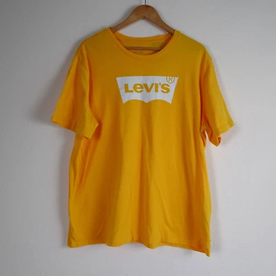 Camiseta Levi's Para Hombre Talla XL Amarilla Manga Corta Logo Camiseta Clásica Algodón Foto 1 de 4