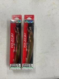 (2) Señuelo de hundimiento Yo Zuri 3D Crystal Minnow 130 mm F1130-RBK “Ahorra” - Imagen 1 de 4