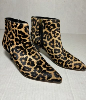 Sam Edelman NUEVO LUCY Botín de Piel de Becerro Tacón de Gatito Cremallera Lateral Talla 7.5 M Foto 1 de 4