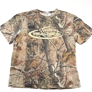 Team Realtree Logo Camouflage Brown T-shirt Size XL Hunting Mossy Oak Outdoors - Picture 1 of 9