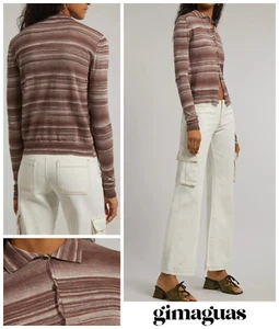 Womens Ladies Cardigan Top Size M Gimaguas Polo Slim Fit Julieta Merino Wool - Picture 1 of 7