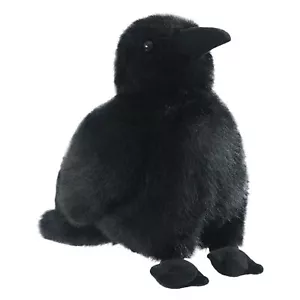 9.8'' Realistic Crow Plush Toy Cute Black Raven Plushie Soft Stuffed Animal Doll - Picture 1 of 12