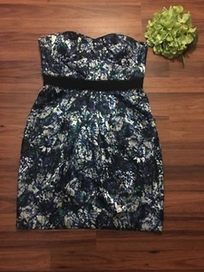 Nordstrom Max and Cleo Women's Strapless Pencil Pockets Dress Size 12 Ocean blue - Picture 1 of 9