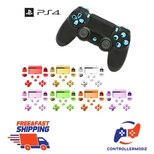 Pulsanti di ricambio cromati kit mod personalizzato per controller Sony PS4 V1 Playstation - Foto 1 di 9