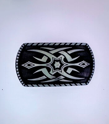 Hebilla de cinturón clásica de cruz celta | Hebilla vintage de plata occidental americana Foto 1 de 2