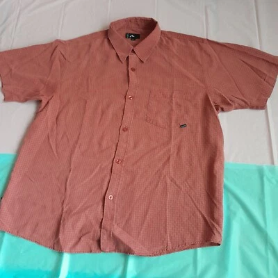 Ржавая мужская рубашка с коротким рукавом на пуговицах размер большой - Изображение 1 из 4