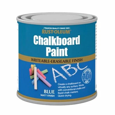 RUST-OLEUM Chalkboard Paint Blue Matt Durable Quick-Drying Formulation Brush Paint 250ml