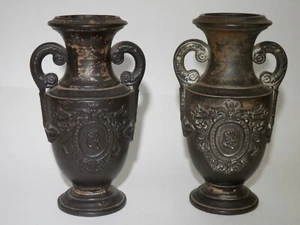 2 Vintage 1800’s Bernard Bloch Pottery Neoclassical Vases Germany/Austria - Picture 1 of 11