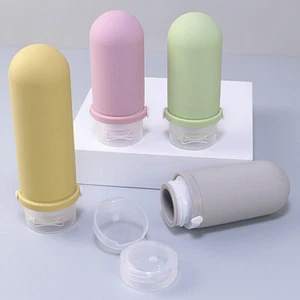 4pcs Travel Bottles Silicone Toiletries Container Lotion Shampoo Bottles with - Picture 1 of 12