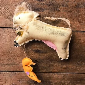 Hanging Plush Cow Jumping Over the Moon Ornament - Picture 1 of 1