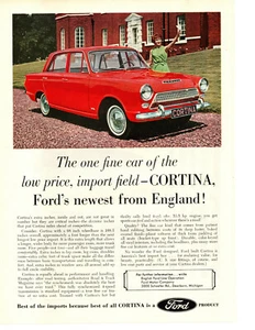 1963 FORD CORTINA  ~  NICE ORIGINAL PRINT AD - Imagen 1 de 1
